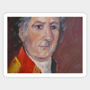 Study of William Edward West's portrait of Stephen Minor, Spanish Governor of Natchez in 1792 Sticker